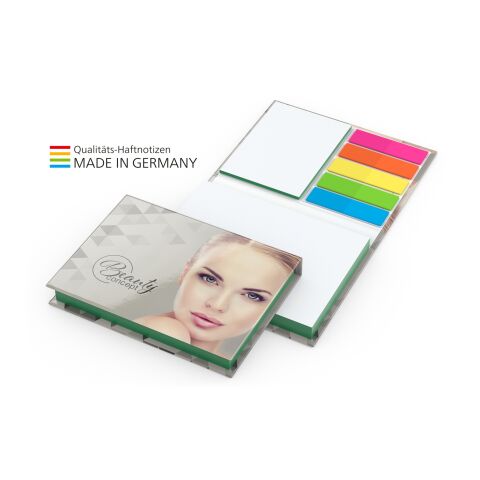Haftnotiz-Set Prag Bookcover White Bestseller, 100/25 Blatt, Farbschnitt bunt-grün | ohne Werbeanbringung | grün | matt