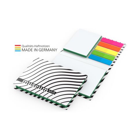 Haftnotiz-Set Budapest Bookcover White Bestseller, 50/50 Blatt, Farbschnitt bunt-grün | ohne Werbeanbringung | grün | matt