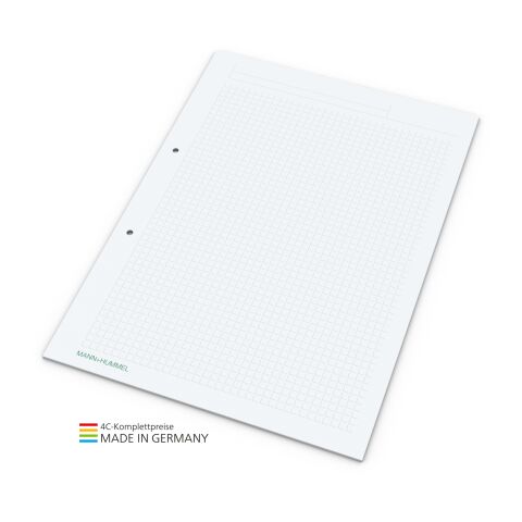 Schreibblock Bestseller bunt | A4 | ohne Werbeanbringung | 2-fach | 25 Blatt
