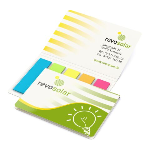 Haftmarker-Set Memo-Card Papiermarker Recycling Bunt | 4C-Quality | ohne Werbeanbringung