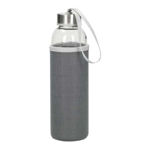 Glasflasche mit Hülle &quot;Pure&quot;, 0,5l transparent | ohne Werbeanbringung | Nicht verfügbar | Nicht verfügbar