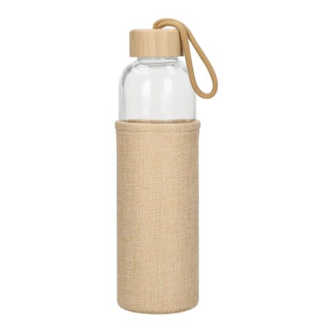Glasflasche mit Hülle &quot;Natural&quot;, 0,7l transparent | ohne Werbeanbringung | Nicht verfügbar | Nicht verfügbar