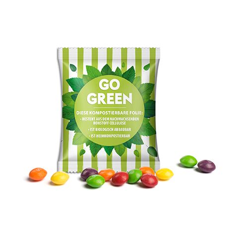 Werbeartikel Skittles im Werbetütchen – transparente – mit Logo bedruckt