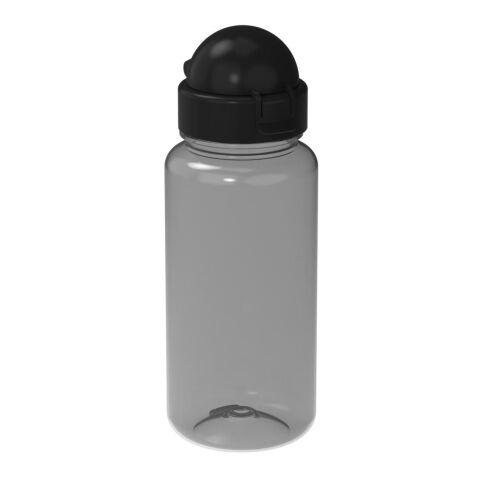 Werbeartikel Kinder Trinkflasche Junior 400 ml aus Tritan mit kindgerechtem Verschluss – schwarz – mit Logo bedruckt