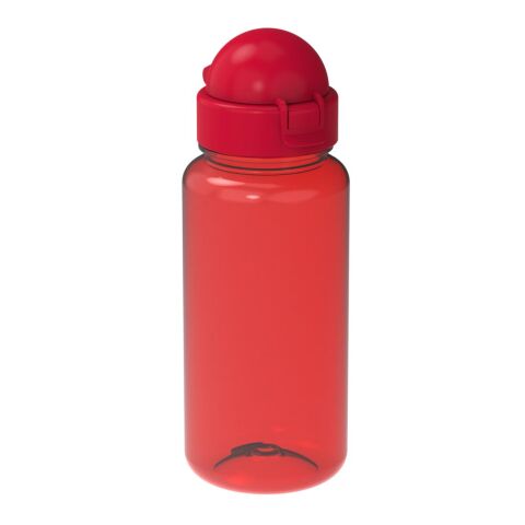 Werbeartikel Kinder Trinkflasche Junior 400 ml aus Tritan mit kindgerechtem Verschluss – rot – mit Logo bedruckt