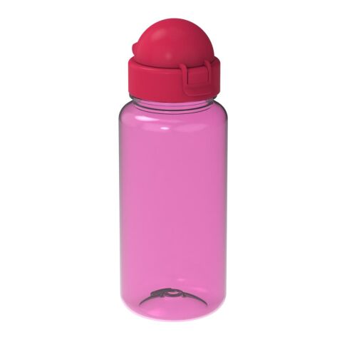 Werbeartikel Kinder Trinkflasche Junior 400 ml aus Tritan mit kindgerechtem Verschluss – pink – mit Logo bedruckt