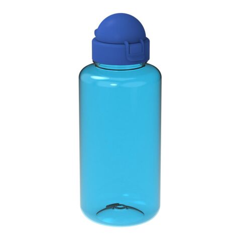 Werbeartikel Kinder Trinkflasche Tritan 700 ml Junior mit kindgerechtem Verschluss BPA-frei – trend-blau PS – mit Logo bedruckt