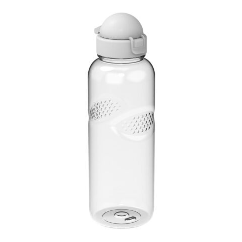 Werbeartikel Tritan Kinder Trinkflasche 700 ml Carve Junior Griffmulden kindgerechter Verschluss BPA-frei auslaufsicher – weiss – mit Logo bedruckt