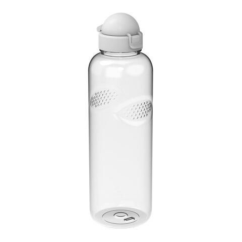 Werbeartikel Trinkflasche Carve Junior 1 Liter Tritan™ Griffmulden 1000ml kindgerecht auslaufsicher – weiss – mit Logo bedruckt