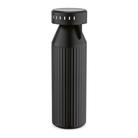 Werbeartikel POD Timeos Trinkflasche recy. Edelstahl 690 ml – schwarz – mit Logo bedruckt