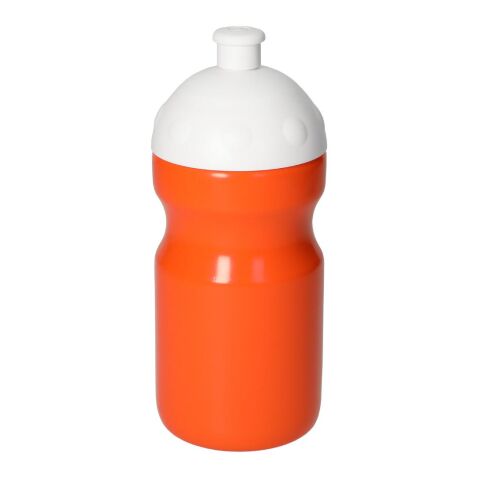Werbeartikel Trinkflasche "Fitness" 0,5 l mit Saugverschluss – orange – mit Logo bedruckt