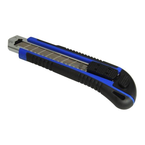 Werbeartikel Cuttermesser "Pro" – blau/schwarz – mit Logo bedruckt