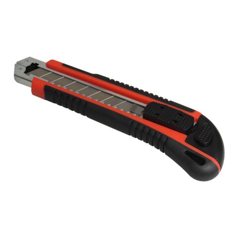 Werbeartikel Cuttermesser "Pro" – rot/schwarz – mit Logo bedruckt