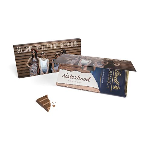 Lindt Schokoladentafel in Mailingmappe 4c Digitaldruck Einseitig | Vollmilchschokolade
