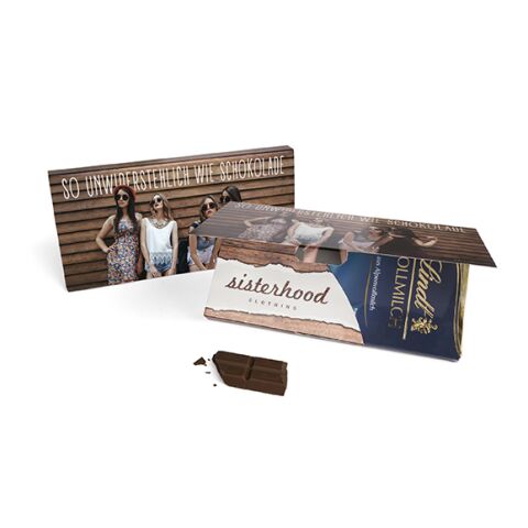 Lindt Schokoladentafel in Mailingmappe 4c Digitaldruck | Zartbitterschokolade | Nicht verfügbar