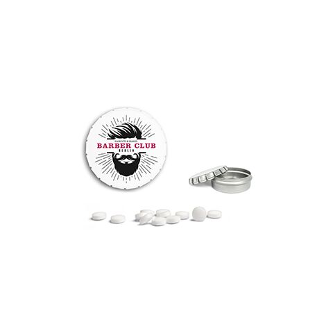 Mini Clic Clac Box weiß | 4c Digitaldruck + weiß | Nicht verfügbar | Nicht verfügbar | Pfefferminztabletten
