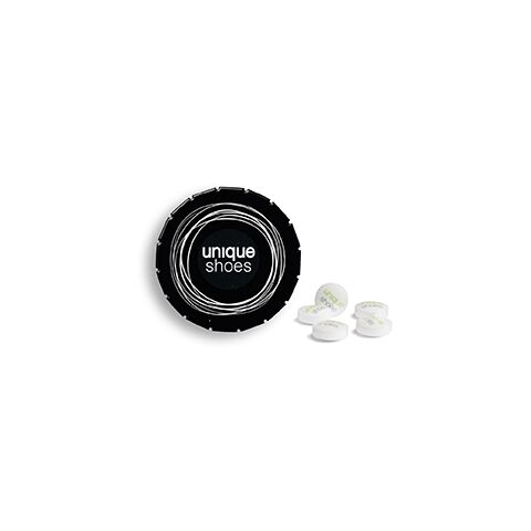 Werbeartikel Super Mini Clic Clac Box – schwarz – mit Logo bedruckt