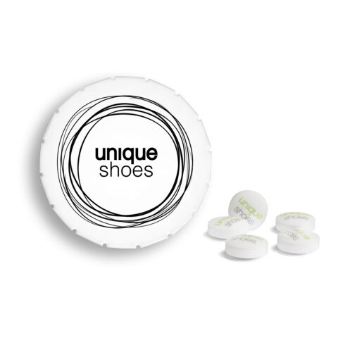 Werbeartikel Super Mini Clic Clac Box – weiss – mit Logo bedruckt