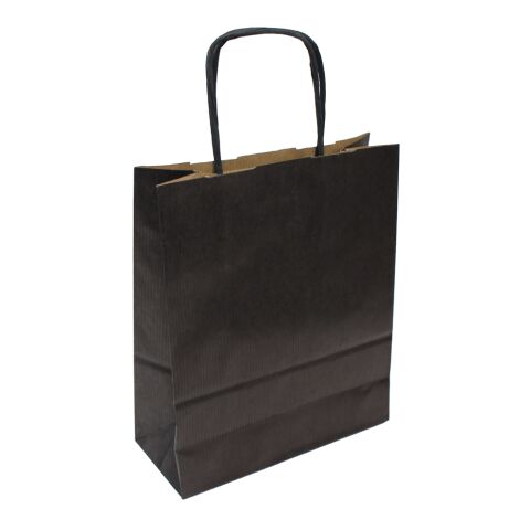 Krafttasche Color schwarz | 18 x 8 x 22 cm | ohne Werbeanbringung | 1-farbiger Siebdruck