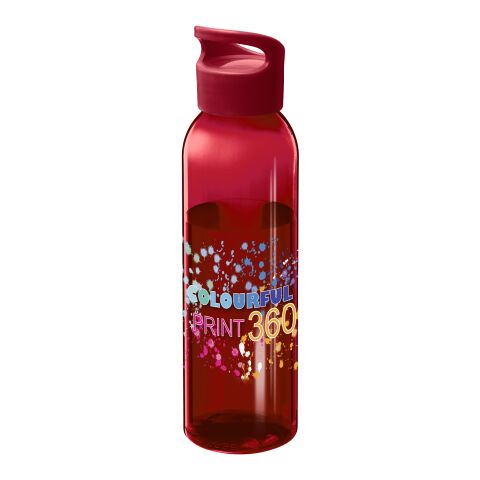 Werbeartikel Sky 650 ml Sportflasche bruchfestes Tritan™ BPA-frei mit Tragegriff & Schraubdeckel – rot – mit Logo bedruckt
