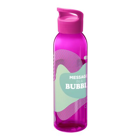 Werbeartikel Sky 650 ml Sportflasche bruchfestes Tritan™ BPA-frei mit Tragegriff & Schraubdeckel – magenta – mit Logo bedruckt
