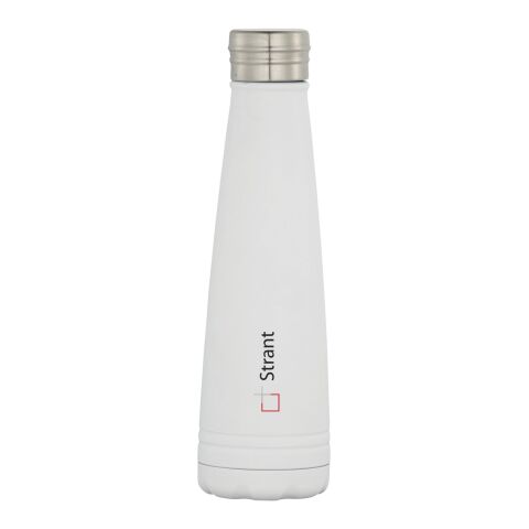 48h Express-Druck Werbeartikel Duke 500 ml Kupfer-Vakuum Isolierflasche 12h heiss/48h kalt 18/8 Edelstahl – absolutes weiss – mit Logo bedruckt