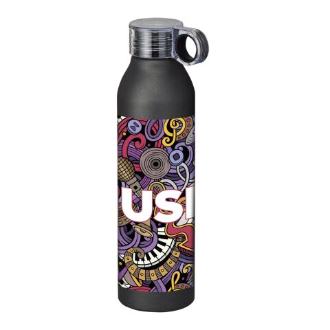 Grom 650 ml Aluminium Sportflasche schwarz