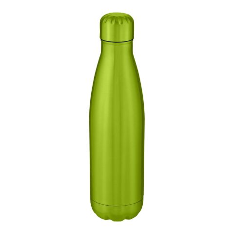 Werbeartikel Cove 500 ml Isolierflasche 18/8 Edelstahl vakuumisoliert LFGB-geprüft & schlankes Design – Lindgrün – mit Logo bedruckt