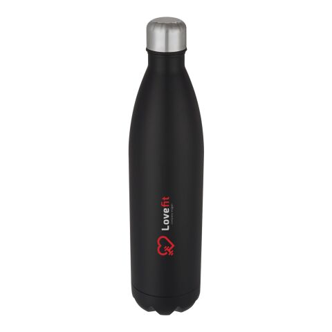 Werbeartikel Cove 1 L Isolierflasche 18/8 Edelstahl vakuumisoliert LFGB-geprüft & BPA-frei inkl. Geschenkbox – schwarz – mit Logo bedruckt