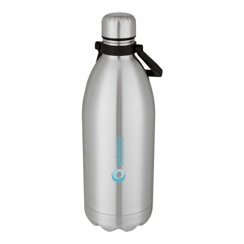48h Express-Druck Werbeartikel Cove 1,5 l Vakuum-Isolierflasche – silber – mit Logo bedruckt
