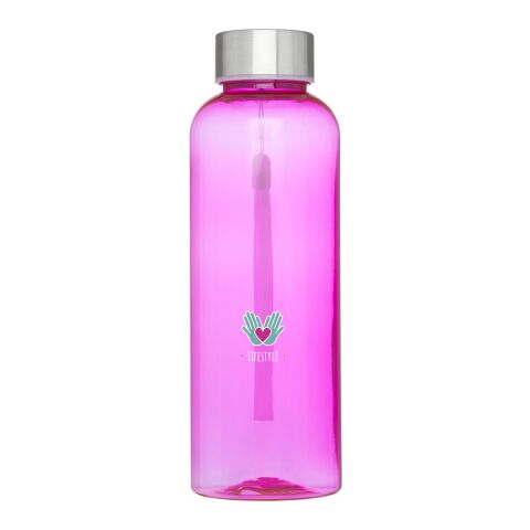 Nachhaltiger Werbeartikel RPET Sport Trinkflasche 500 ml Bodhi recycelt Edelstahl Deckel BPA-frei LFGB geprüft – rosa – mit Logo bedruckt