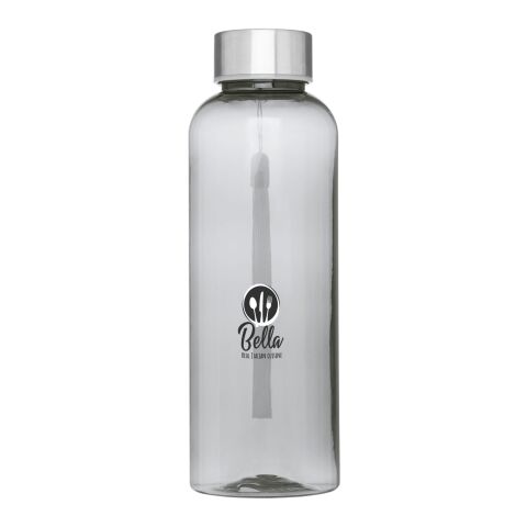 Nachhaltiger Werbeartikel RPET Sport Trinkflasche 500 ml Bodhi recycelt Edelstahl Deckel BPA-frei LFGB geprüft – transparent schwarz – mit Logo