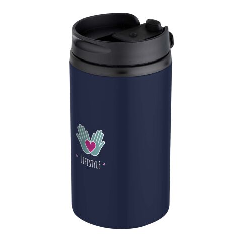 48h Express-Druck Werbeartikel Mojave 300 ml RCS-zertifizierter Isolierbecher aus recyceltem Edelstahl – Navy Blue – mit Logo bedruckt
