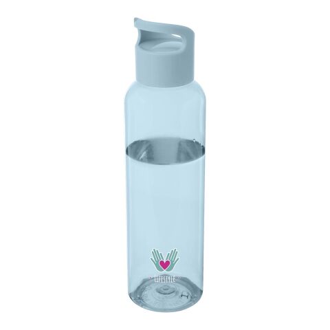 48h Express-Druck Nachhaltiger Werbeartikel Sky 650 ml Sportflasche aus recyceltem Kunststoff – Cloud Blue – mit Logo bedruckt
