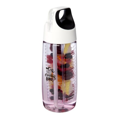 HydroFruit 700 ml Sportflasche aus recyceltem Kunststoff mit Klappdeckel und Trinkhalm Standard | transparent | ohne Werbeanbringung | Nicht verfügbar | Nicht verfügbar