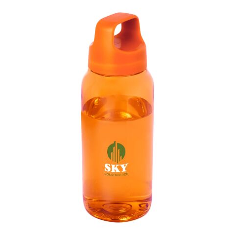 Nachhaltiger Werbeartikel Bebo 500 ml Trinkflasche aus recyceltem Kunststoff – orange – mit Logo bedruckt