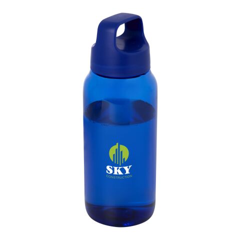 Nachhaltiger Werbeartikel Bebo 500 ml Trinkflasche aus recyceltem Kunststoff – blau – mit Logo bedruckt