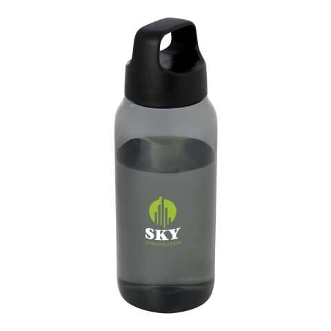 Nachhaltiger Werbeartikel Bebo 500 ml Trinkflasche aus recyceltem Kunststoff – schwarz – mit Logo bedruckt