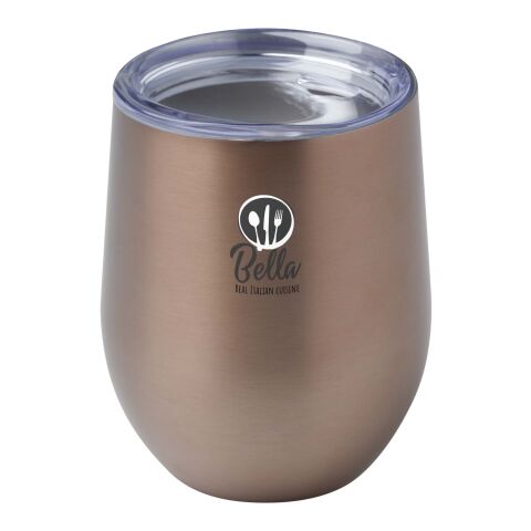 Werbeartikel Corzo 350 ml RCS-zertifizierter Kupfer-Vakuum Isolierbecher aus recyceltem Edelstahl – bronze – mit Logo bedruckt