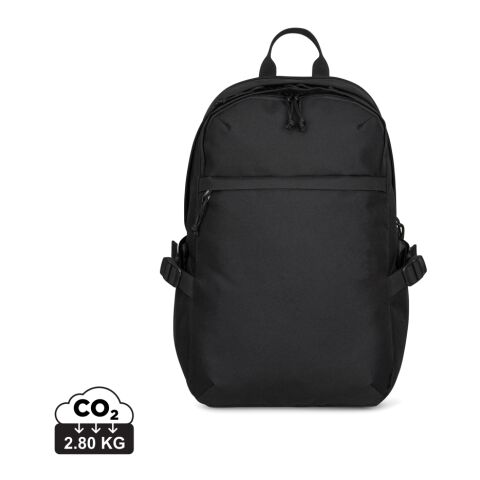 Werbeartikel Renew AWARE™ rPET 15'' Laptop-Rucksack – schwarz – mit Logo bedruckt