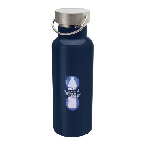 48h Express-Druck Werbeartikel Sedona 500 ml RCS-zertifizierte Trinkflasche aus Edelstahl – navy – mit Logo bedruckt