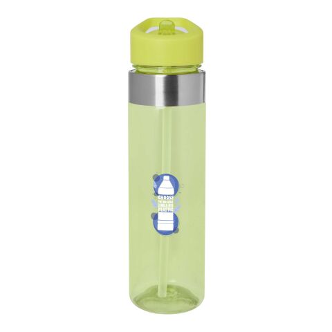 48h Express-Druck Werbeartikel Dylan 650 ml Trinkflasche bruchfestes Tritan mit Ausgiesser & Edelstahl-Details – limone – mit Logo bedruckt