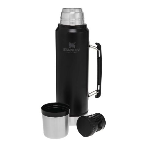 Werbeartikel Stanley 1000 ml Classic Legendary Isolierflasche – mattschwarz – mit Logo bedruckt