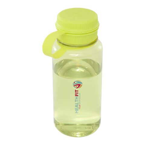Nachhaltiger Werbeartikel Ryder 900 ml RCS-zertifizierte RPET-Sportflasche mit Multifunktionsdeckel – limone – mit Logo bedruckt