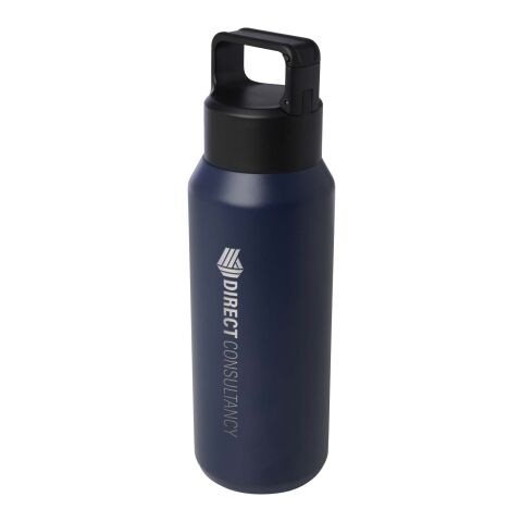 48h Express-Druck Nachhaltiger Werbeartikel Astra 600 ml RCS-zertifizierte Kupfer-Vakuum Isolierflasche aus recyceltem Edelstahl – navy – mit Logo
