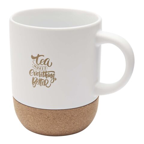 Billie 300 ml Sublimation Keramiktasse mit Korkdetails Standard | weiss | ohne Werbeanbringung | Nicht verfügbar | Nicht verfügbar