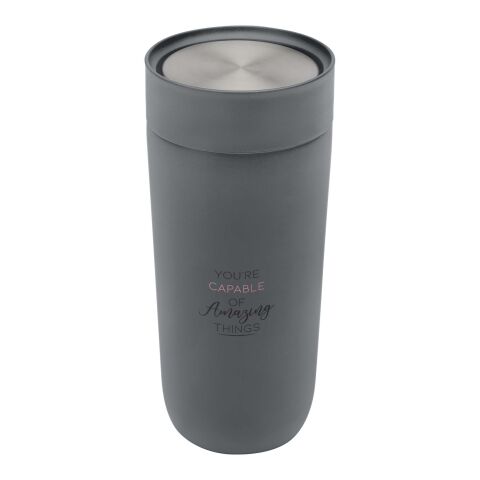 Werbeartikel Camden 350 ml RCS-zertifizierter Becher aus Edelstahl – grau – mit Logo bedruckt