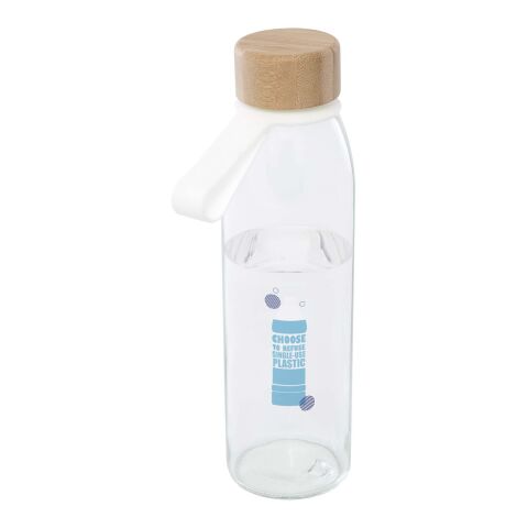Porto 500 ml Glas-Flasche mit Silikongriff und Bambusdeckel Standard | weiss | ohne Werbeanbringung | Nicht verfügbar | Nicht verfügbar
