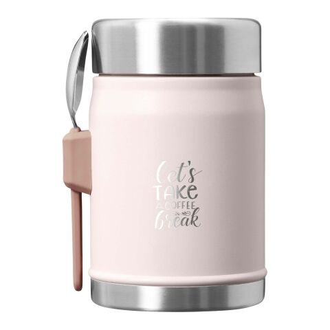 Stanley 400ml Legendary Food Jar Lunchpot mit Göffel Standard | hellrosa | 1-farbiger Tampondruck | Rückseite | 30 mm x 55 mm