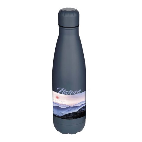 Werbeartikel Edelstahl Trinkflasche 750 ml Cove RCS recycelt einwandig BPA-frei leicht robust – Hale Blue – mit Logo bedruckt